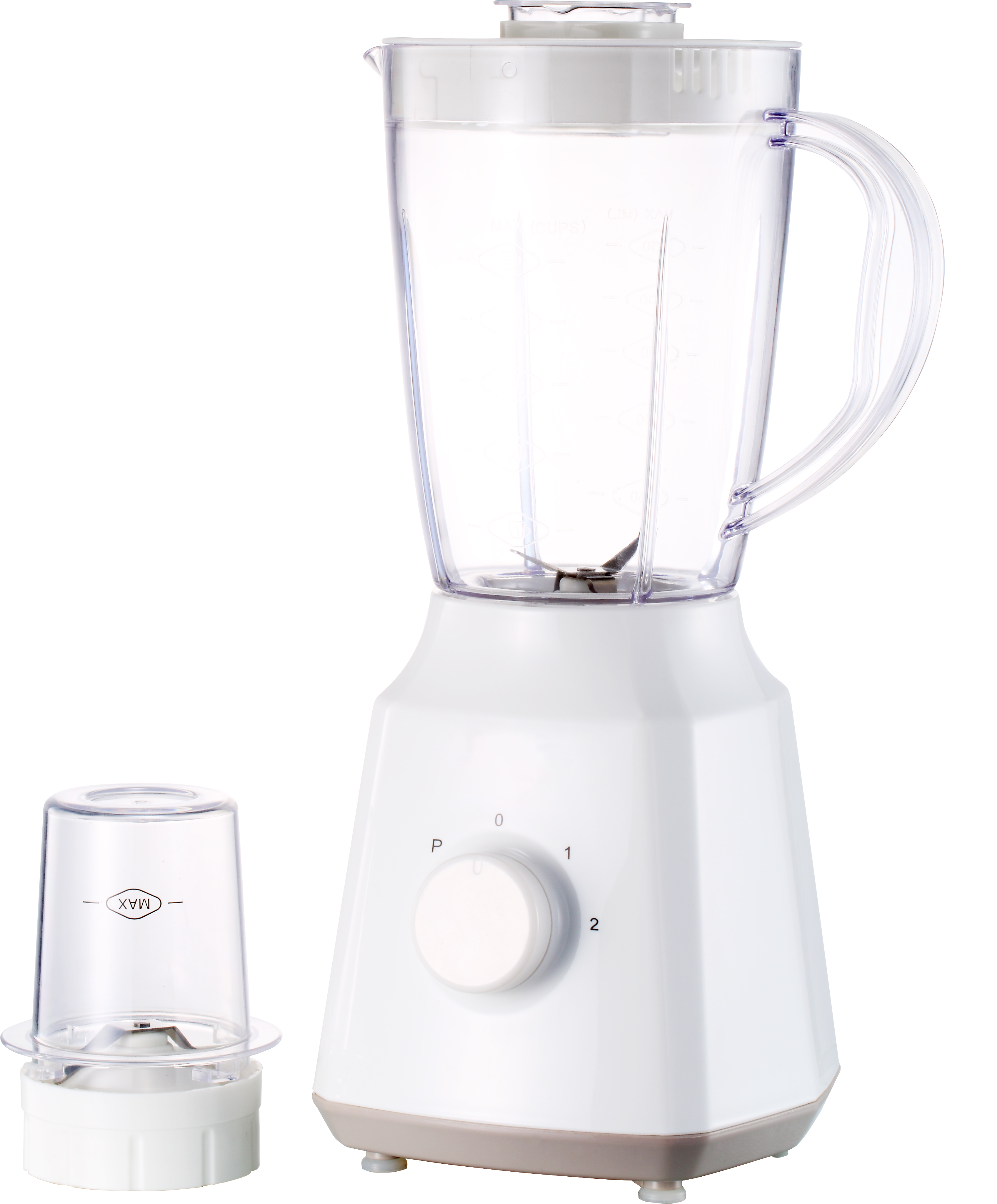 搅拌机白色 2 速家用电器厨房 300-350 瓦 1.5 升牢不可破的塑料 PC 罐